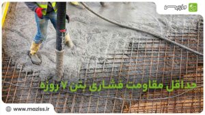 حداقل مقاومت فشاری بتن 7 روزه